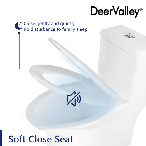 DeerValley Symmetry Dual Flush Elongated OnePiece Toilet (Seat Included) & Reviews Wayfair